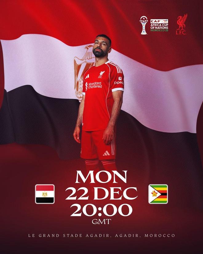 利物浦官方社媒晒萨拉赫国家队海报，埃及首战对阵津巴布韦