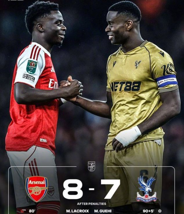 联赛杯阿森纳点球大战晋级，靠对手乌龙打破僵局，全队只萨卡关键