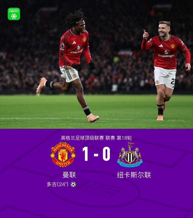 剑南春｜曼联1-0纽卡，多古凌空斩制胜，谢什科、霍尔中框