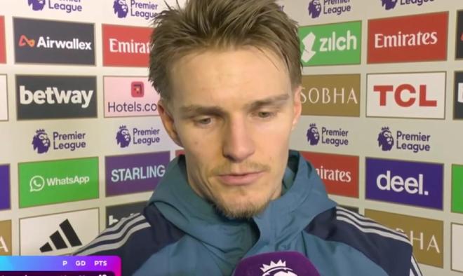 厄德高：进球感觉很棒，我一直在练习射门，付出很多努力