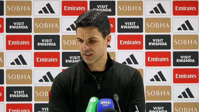 阿尔特塔：比分绝不该只是2-1；卡拉菲奥里昨天就有些不舒服