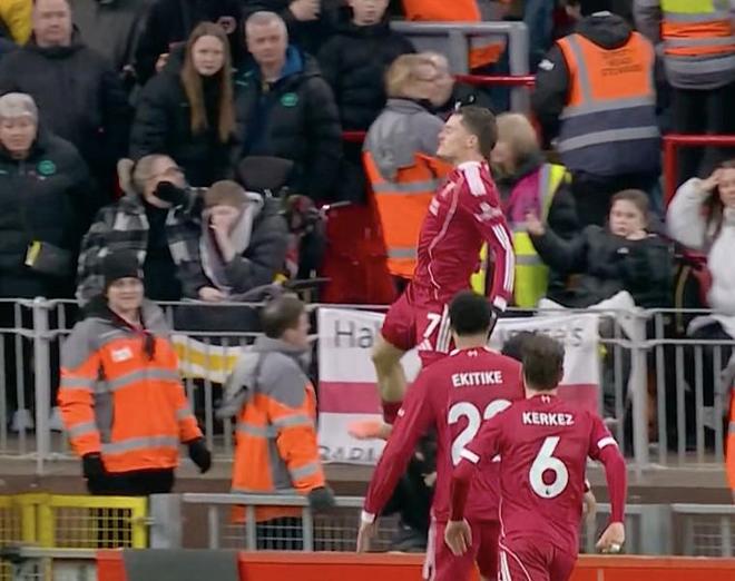 终于来了！维尔茨利物浦生涯第23次出场斩获首球