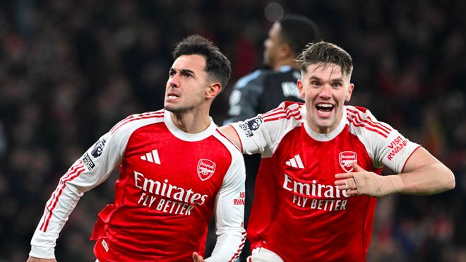 4-1终结维拉11连胜！阿森纳5分领跑锁定半程冠军 特罗萨德传射