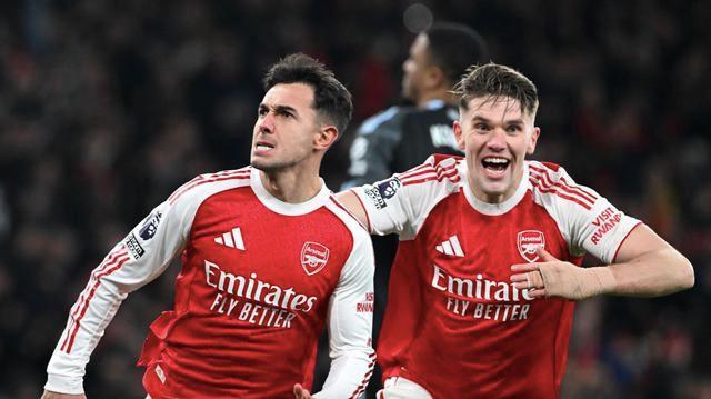 英超第19轮阿森纳4-1维拉 阿森纳45分暂5分领跑