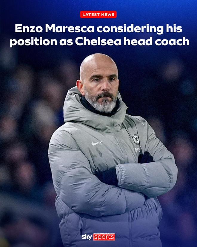 天空体育：因与切尔西高层关系破裂，马雷斯卡可能考虑辞职