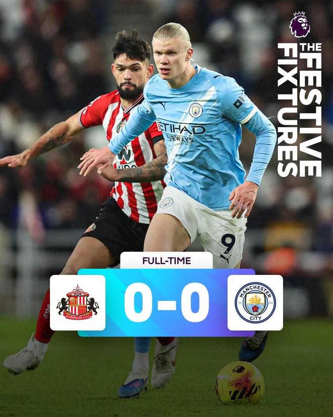 0-0闷平桑德兰，曼城各项赛事8连胜遭终结