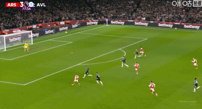 对维拉是热苏斯首次英超禁区外破门，他进球的英超比赛仍不败