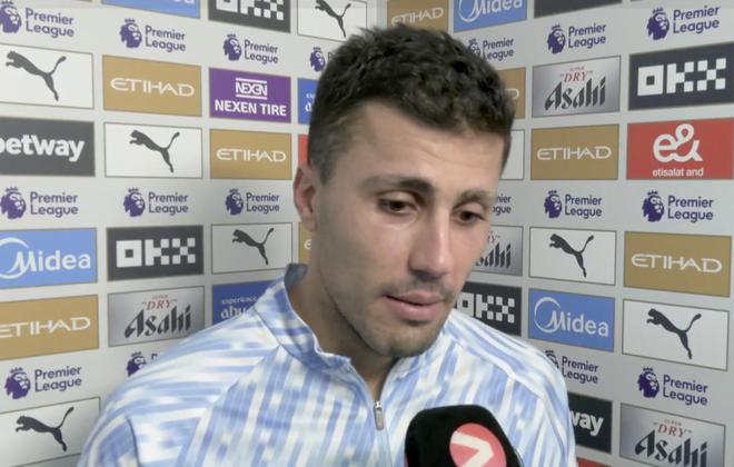 罗德里：很高兴又能享受足球；我们要保持冠军心态拼到最后