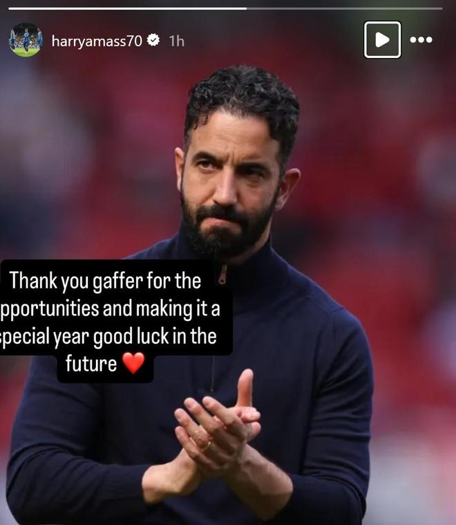 看来没矛盾？哈里-阿马斯告别阿莫林：感谢你给我的机会教练