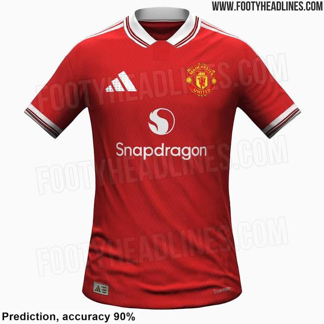 曼联26/27赛季主场球衣曝光：白色立领设计，致敬70年代经典战袍