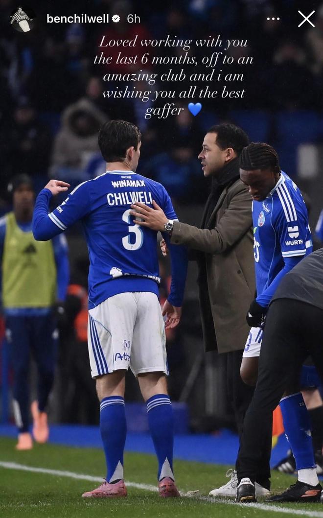 奇尔韦尔告别罗塞尼尔：和你共事的时光很棒，祝你一切顺利