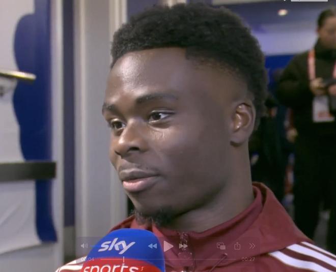 萨卡：我对库库雷利亚很了解，期待今晚再来一次较量