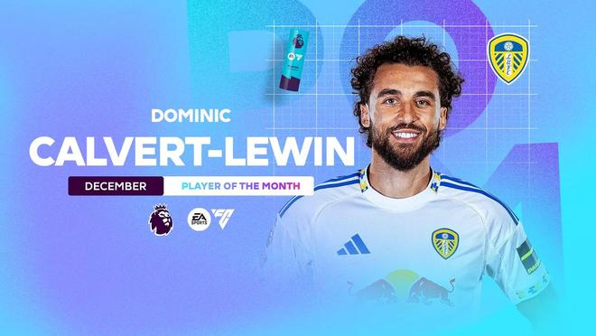 5场攻入6球，利兹联前锋勒温当选英超12月最佳球员