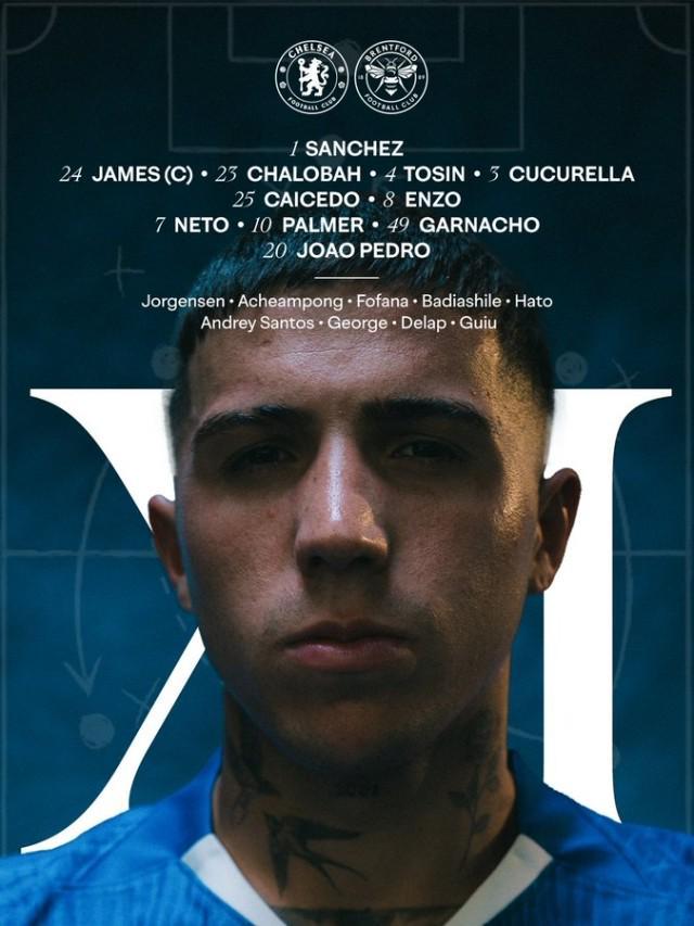 切尔西首发：帕尔默、加纳乔先发