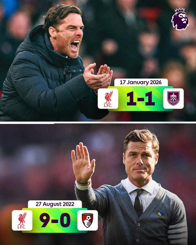 帕克上次造访安菲尔德0-9惨败，本轮率领伯恩利战平利物浦