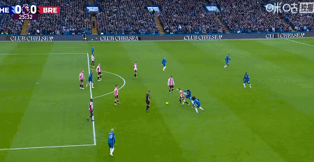 半场：切尔西1-0布伦特福德，若昂-佩德罗建功，加纳乔失良机