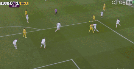 半场：富勒姆0-1布莱顿，阿亚里劲射建功