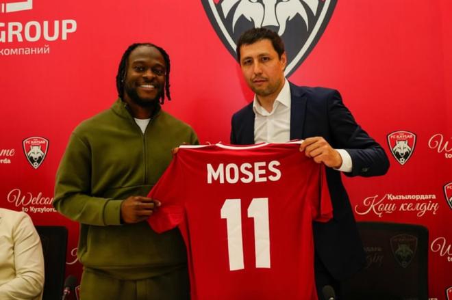 官方：35岁切尔西旧将摩西加盟哈萨克斯坦俱乐部凯萨尔