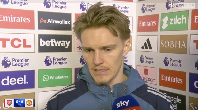 厄德高：我们的表现远远不够好，现在最重要的是团结一致