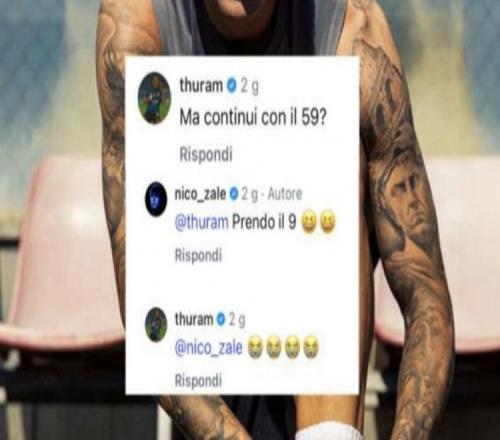 小图拉姆和队友扎莱夫斯基相互调侃，后者戏称新赛季要抢走9号