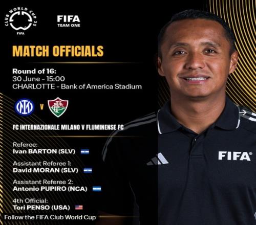 国米VS弗鲁米嫩塞裁判安排：萨尔瓦多裁判大卫巴顿担任主裁
