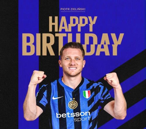 国米官方祝贺泽林斯基31岁生日，首赛季出场39次打进2球