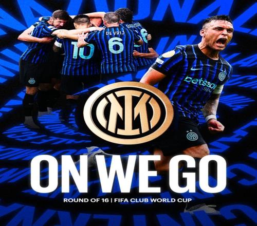 国米晒海报庆祝：进入世俱杯16强！