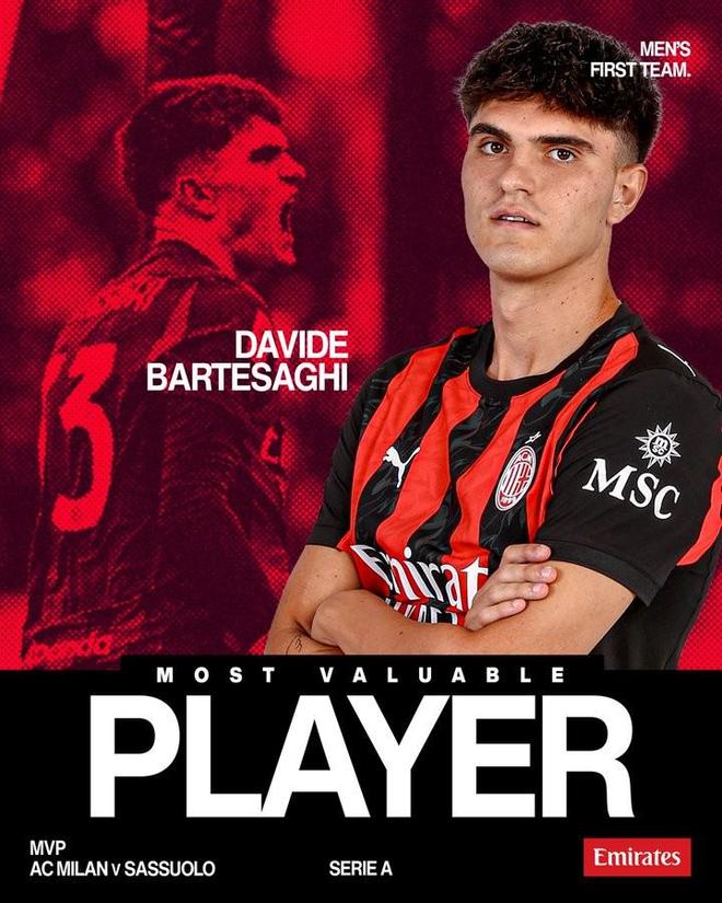 梅开二度，巴尔泰萨吉当选与萨索洛一役米兰队内最佳球员