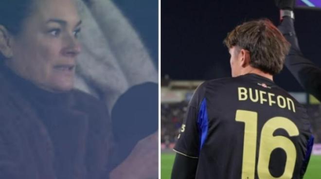 布冯儿子替补出场对阵尤文，他妈妈在看台上拍摄记录了这一刻