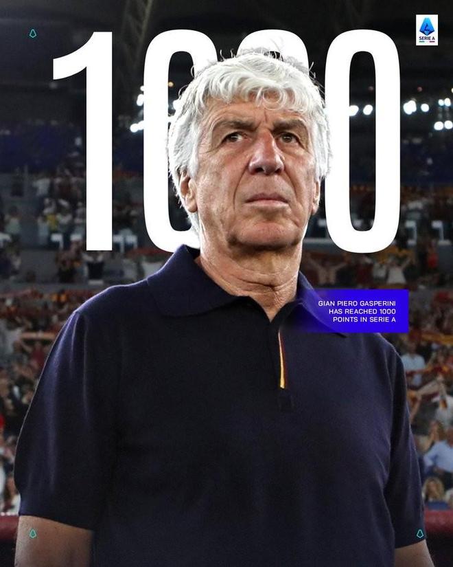 加斯佩里尼达成意甲1000积分里程碑，意甲官方祝贺