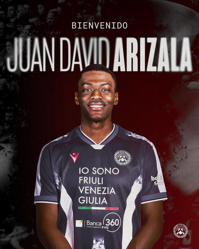 官方：胡安-阿里萨拉加盟乌迪内斯；此前被认为将会加盟米兰