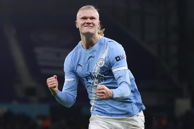 哈兰德已在本赛季联赛打进20球，为五大联赛第一人