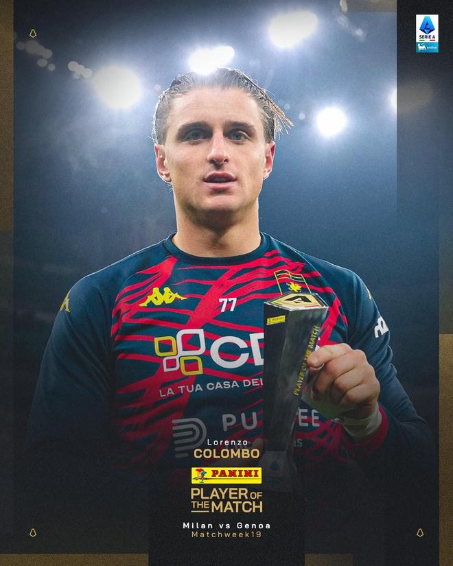 对阵母队破门，洛伦佐-科隆博当选米兰vs热那亚全场最佳