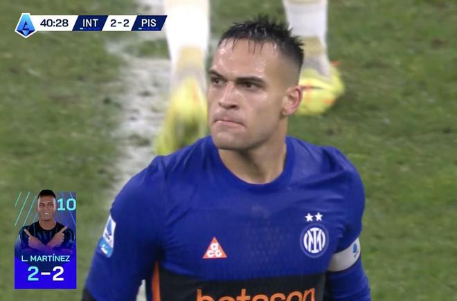 劳塔罗本赛季意甲已打入12球，与上赛季持平