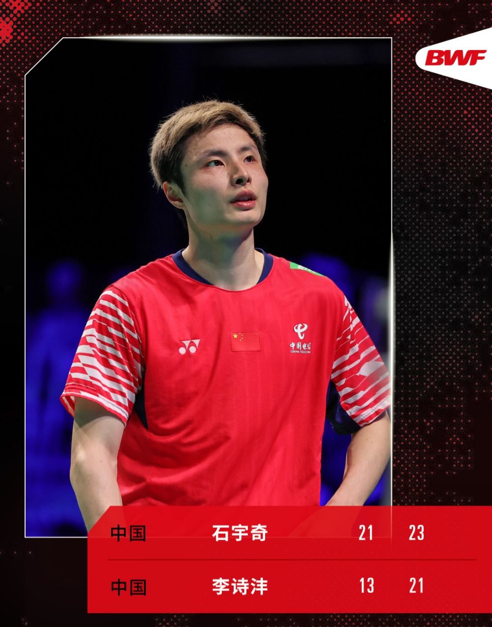 羽毛球世巡赛总决赛：石宇奇战胜李诗沣 王祉怡轻取韩悦