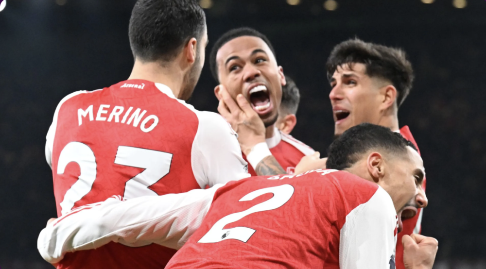 英超综合：阿森纳大胜维拉 获半程积分第一