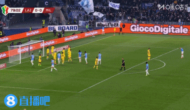 拉齐奥打破僵局！塔瓦雷斯角球助攻扎卡尼头球破门，米兰落后