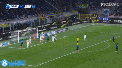 国米2球领先！迪马尔科助攻，图拉姆破门