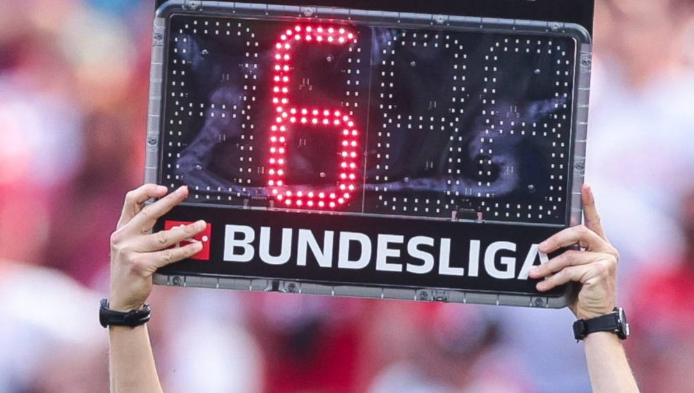 德甲比赛将显示实际补时时间