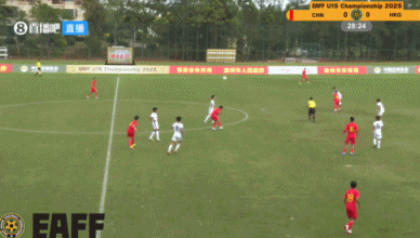 中国U15队1-0领先！申花小将盛宸熙头球破门 国少首个运动战进球