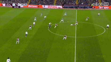 曼联门前风声鹤唳！拉门斯、海文两连救险，维拉随后角球稍稍偏出