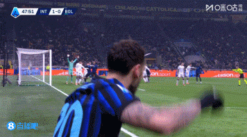 国米2-0博洛尼亚！恰尔汗奥卢开出角球，劳塔罗抢点头球破门