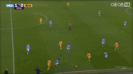 曼城被扳平！三笘薰内切远射破死角，多纳鲁马无能为力