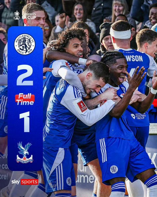 足总杯爆冷 卫冕冠军水晶宫遭非职业联赛俱乐部淘汰