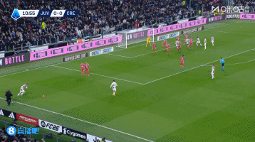 喜提一个进球！米雷蒂远射打在布雷默头上弹进球门